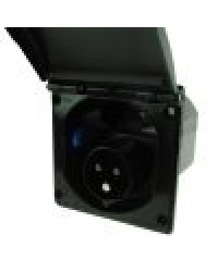 240V 16A Black Mains Flush Fit Socket MP598B